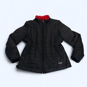 Liz Claiborne Black Quilted Zip-up Jacket